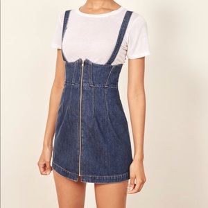 Reformation corset denim dress